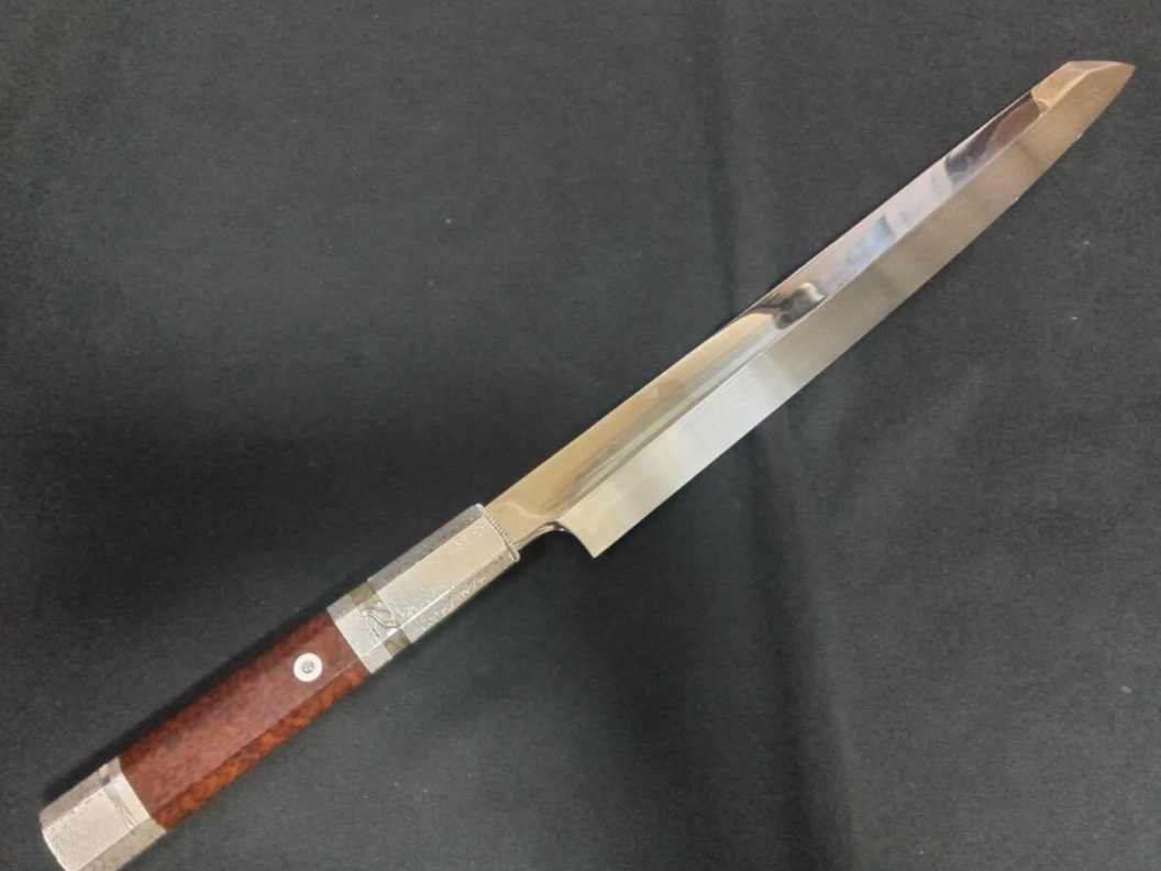 絶版‼️ Kuniko Nagasaki nieves Genkai Masakuni Honyaki Mizuyaki Knife – Masterfully Crafted