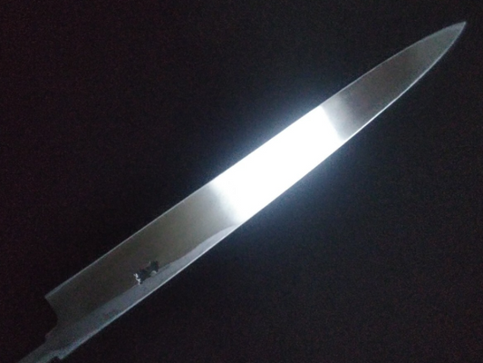 Blue Steel #2 Damascus Sushi Yanagiba 270mm- Mirror Polished Blur Finish