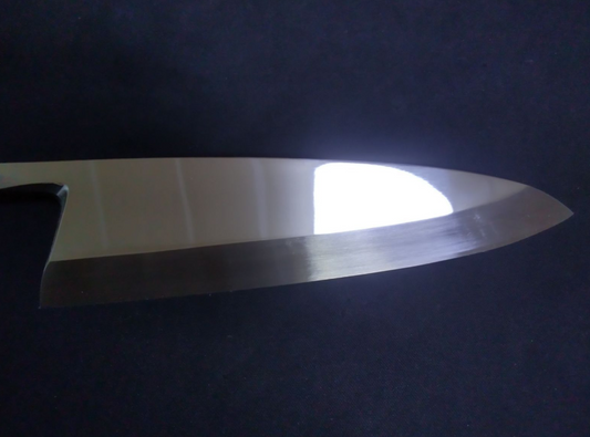 BlueSteel_2_Honyaki-Mizuyaki_Deba180mm-MirrorPolished_oneside