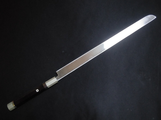 Blue Steel #2 (Honyaki-Mizuyaki) Yanagiba (Sakimaru) 360mm -Mirror Polished(one side)