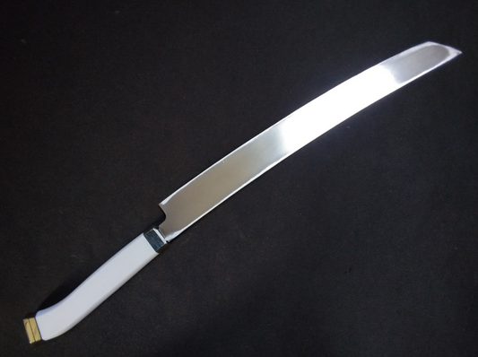 Ginsan Yanagiba(Kiritsuke) 300mm -Mirror Polished(one side) -Colored pistol-grip handle