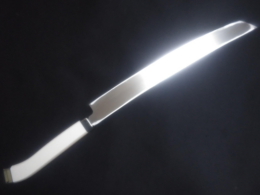 Ginsan Yanagiba (Sakimaru) 300mm -Mirror Polished (one side) -Colored pistol-grip handle
