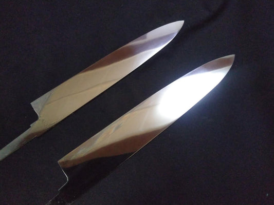 Super Steel (Honyaki) Gyuto 210mm-Mirror Polished(both sides)