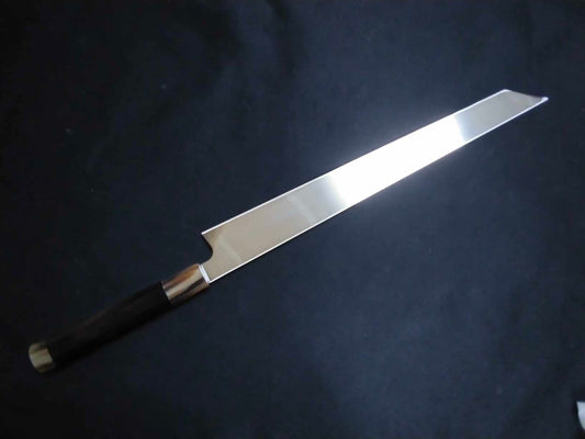 Super Steel(Honyaki) Yanagiba(Sakimaru) 330mm-Mirror Polished(both sides)