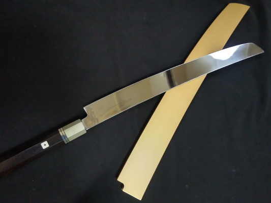 Super Steel (Honyaki) Yanagiba(Sakimaru) 450mm-Mirror Polished(both sides)