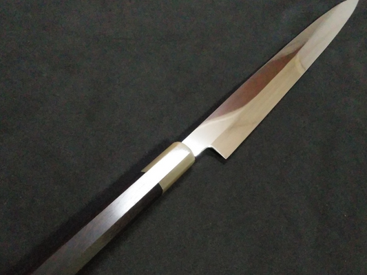 Super Steel (Honyaki) Yanagiba(Ultra thin) 240mm -Mirror Polished(one side)