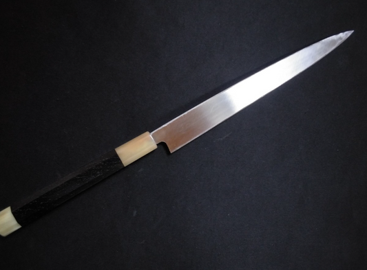 White Steel #2 (Honyaki) Yanagiba 240mm-Mirror Polished(one side)-Left handed
