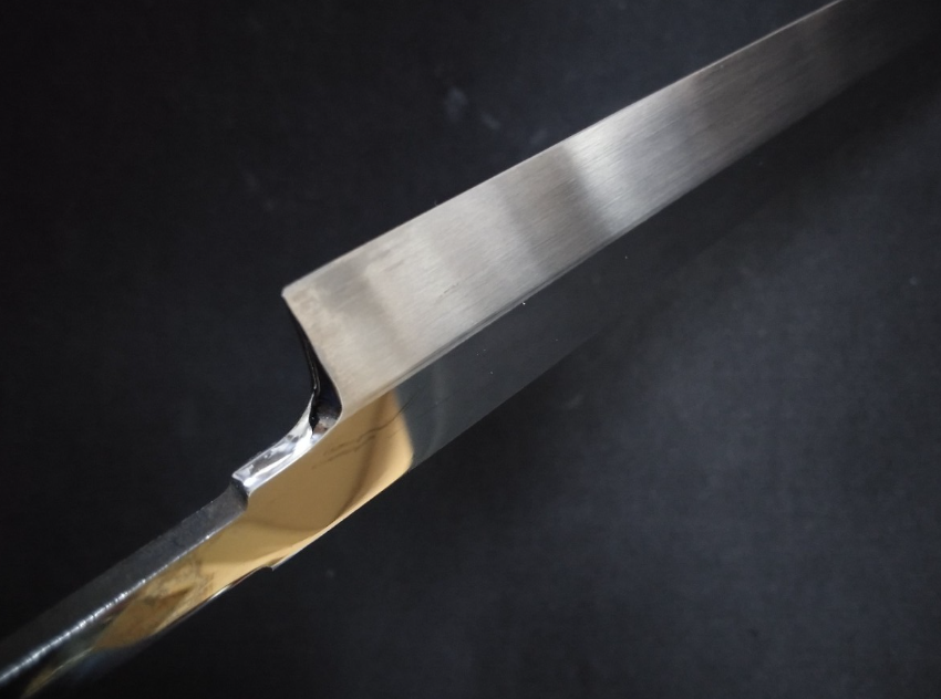 White Steel #2 (Honyaki) Yanagiba 240mm-Mirror Polished(one side)-Left handed