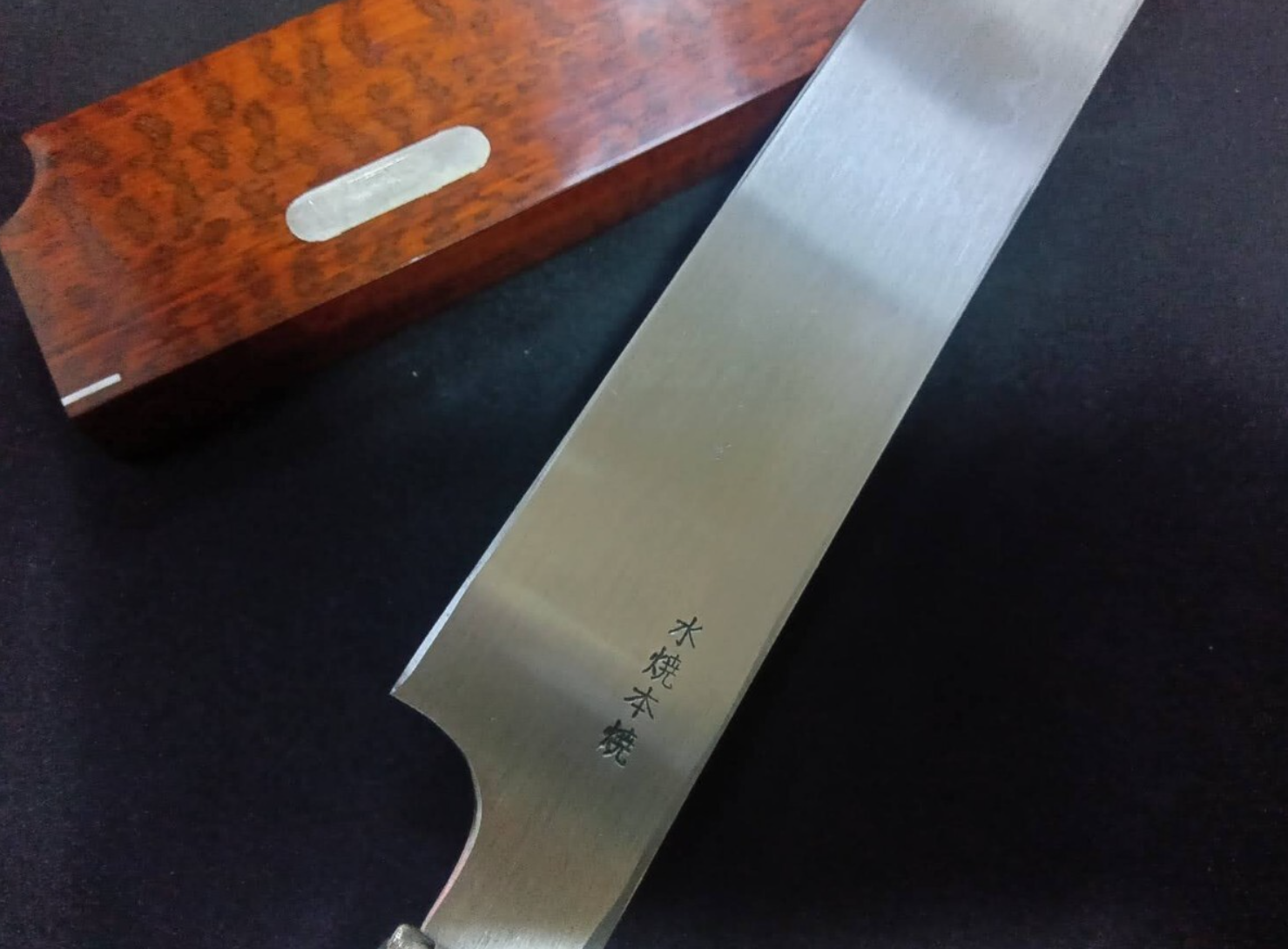 White Steel #2 (Honyaki-Mizuyaki) Yanagiba(Kiritsuke) 330mm-Mirror Polished(both sides)