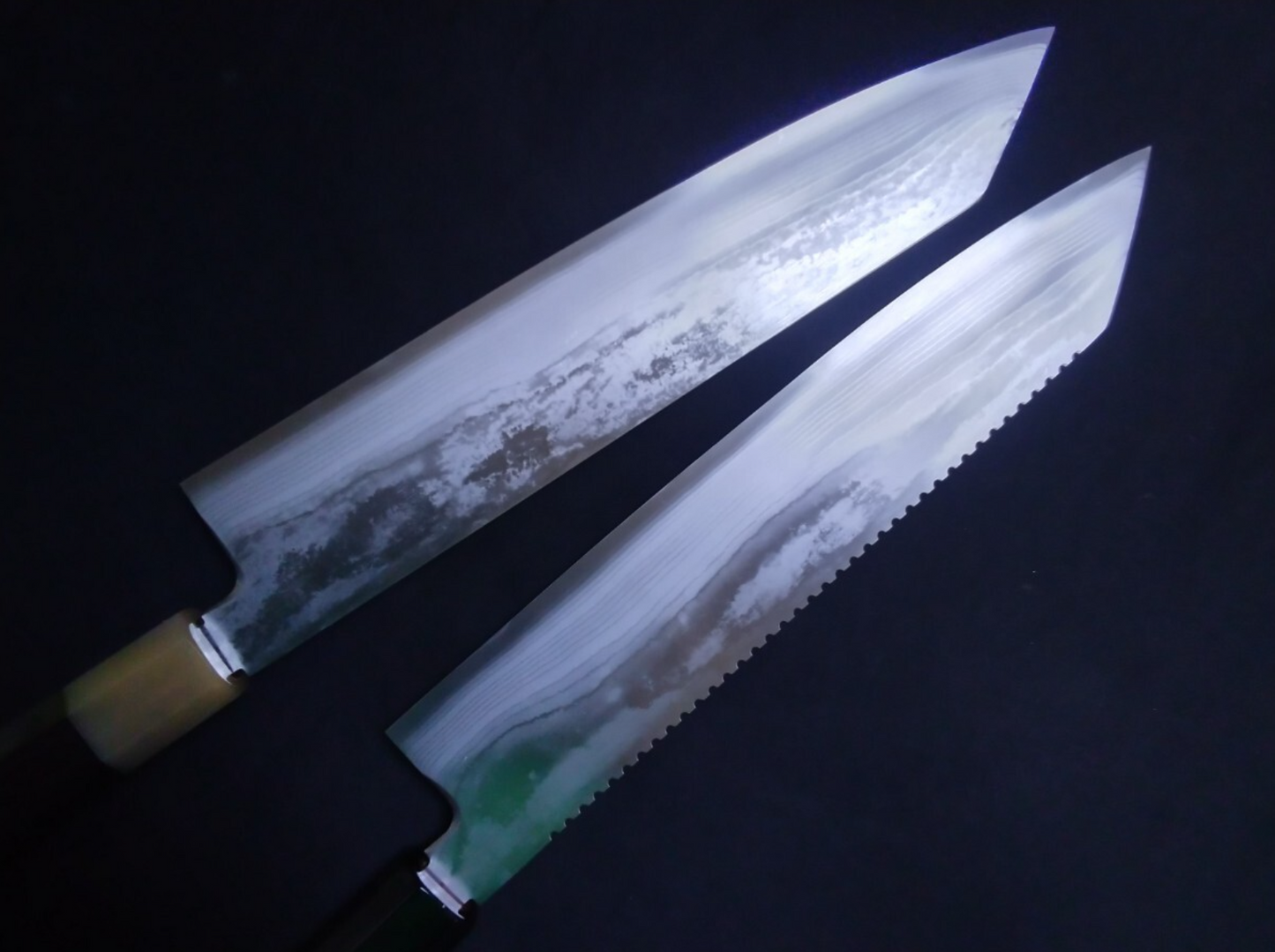 Blue Steel #1 Damascus Gyuto 240mm- Mirror Polished Blur Finish