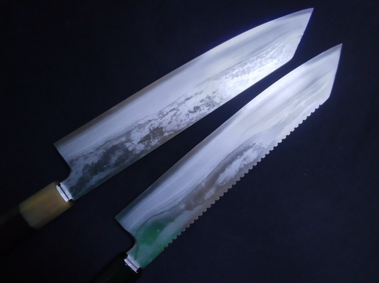 Blue Steel #1 Damascus Gyuto 240mm- Mirror Polished Blur Finish
