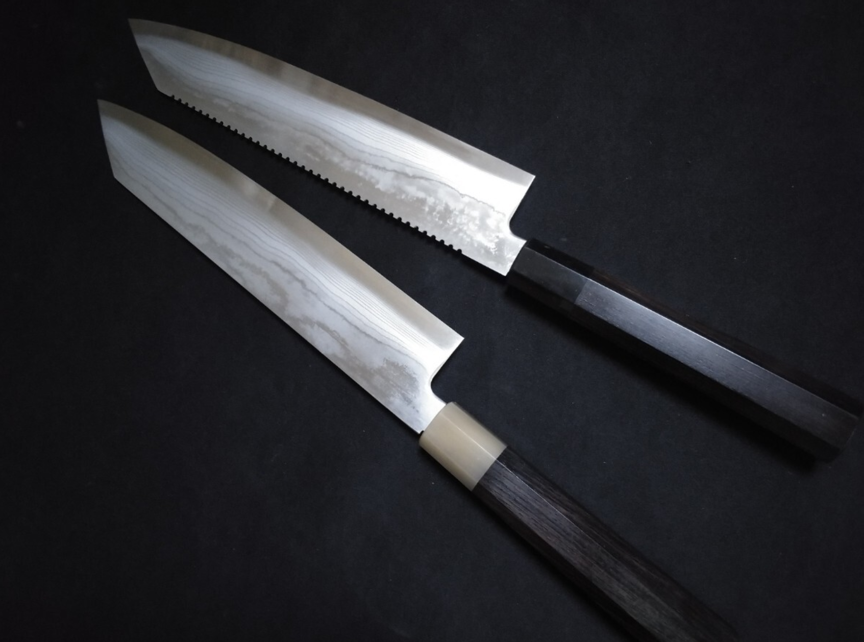 Blue Steel #1 Damascus Gyuto 240mm- Mirror Polished Blur Finish