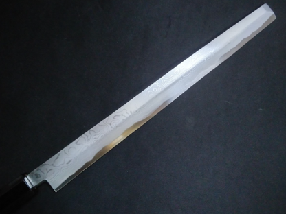 Blue Steel #2 Damascus Takohiki 240mm- Mirror Polished Blur Finish