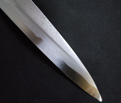 Blue Steel #2 Damascus Yanagiba 240mm- Mirror Polished Blur Finish