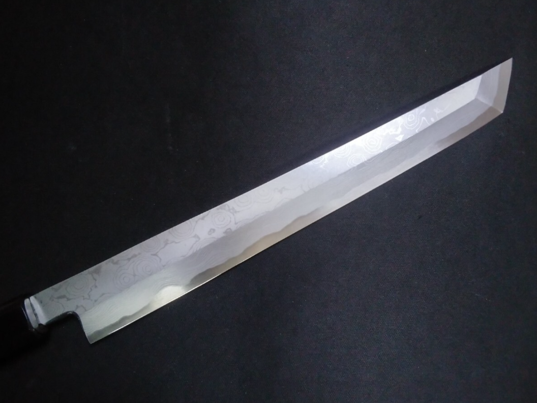Blue Steel #2 Damascus Yanagiba (Sakimaru) 2250mm- Mirror Polished Blur Finish