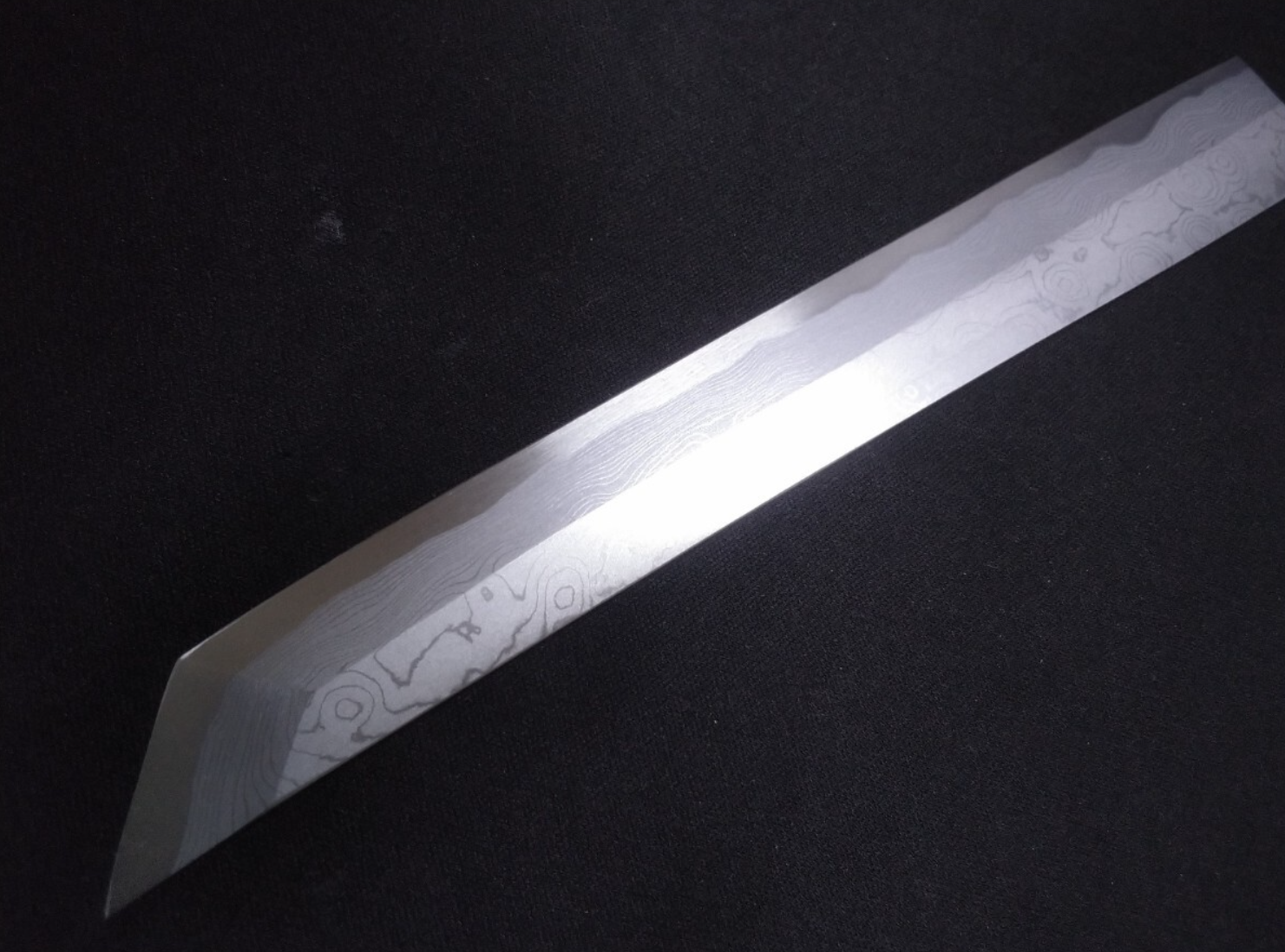 Blue Steel #2 Damascus Yanagiba (Sakimaru) 2250mm- Mirror Polished Blur Finish