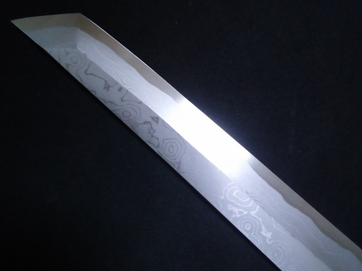 Blue Steel #2 Damascus Yanagiba (Sakimaru) 2250mm- Mirror Polished Blur Finish