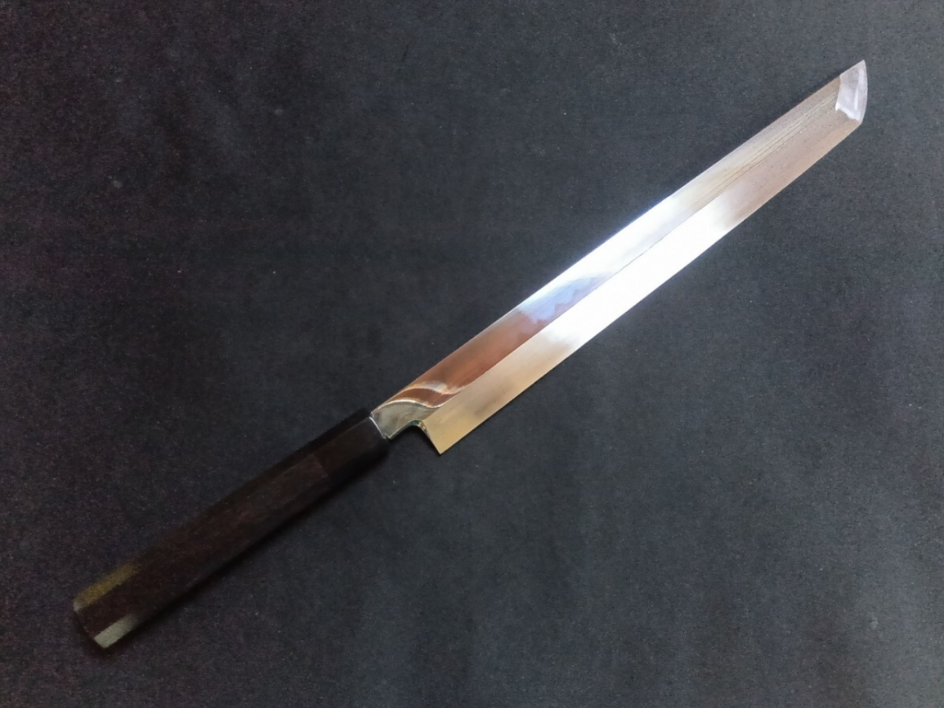 Blue Steel #2 (Honyaki-Mizuyaki) Yanagiba (Sakimaru) 330mm -Mirror Polished (one side)