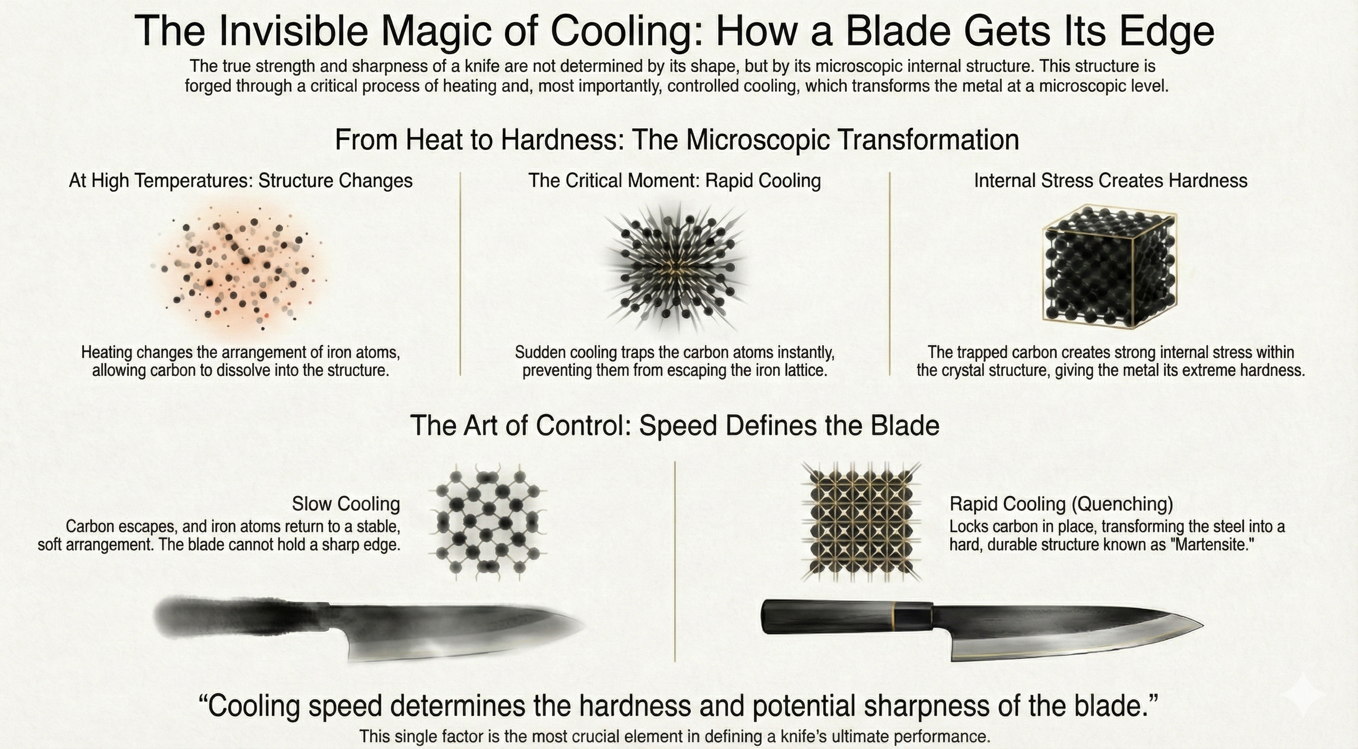 Cooling Determines Blade Hardness and Sharpness