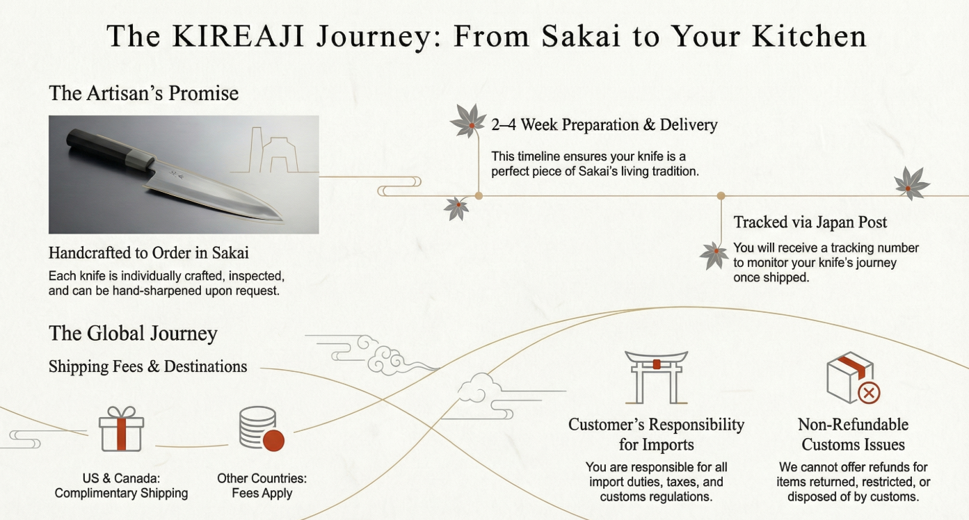 From Sakai’s Forge to Your Home The KIREAJI Shipping Journey