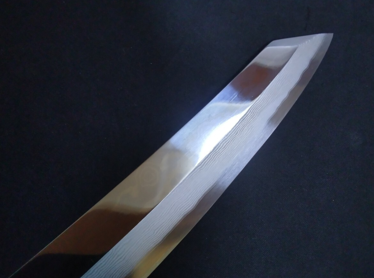 Ginsan Damascus Yanagiba (Kiritsuke) 330mm -Mirror Polished(both sides)