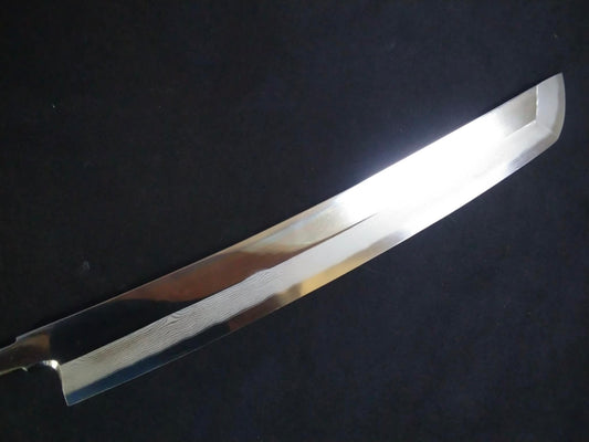 Ginsan Damascus Yanagiba(Sakimaru) 300mm -Mirror Polished(both sides)