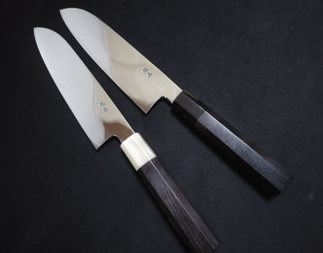 Ginsan Santoku 180mm-Mirror Polished(both sides)