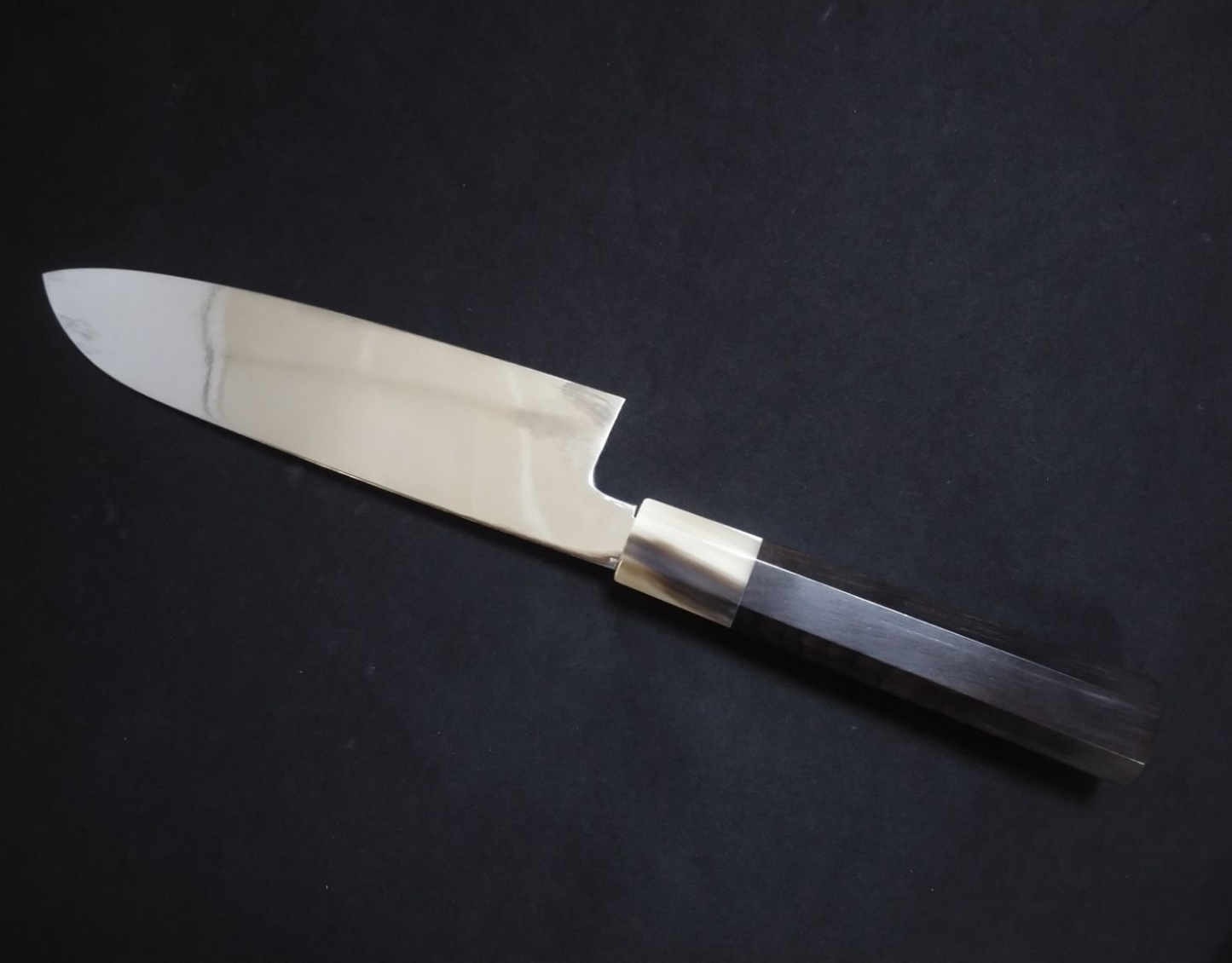 Ginsan Santoku 180mm-Mirror Polished(both sides)