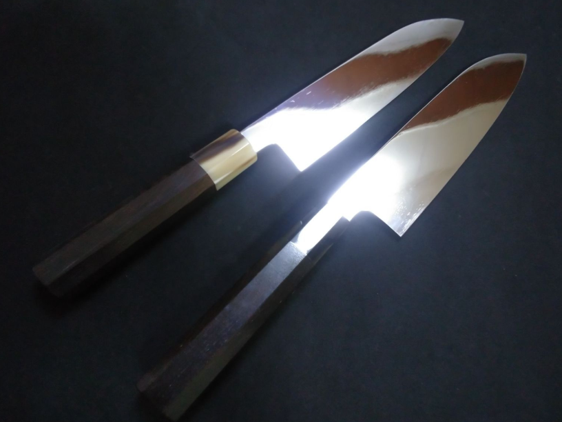 Ginsan Santoku 180mm-Mirror Polished(both sides)