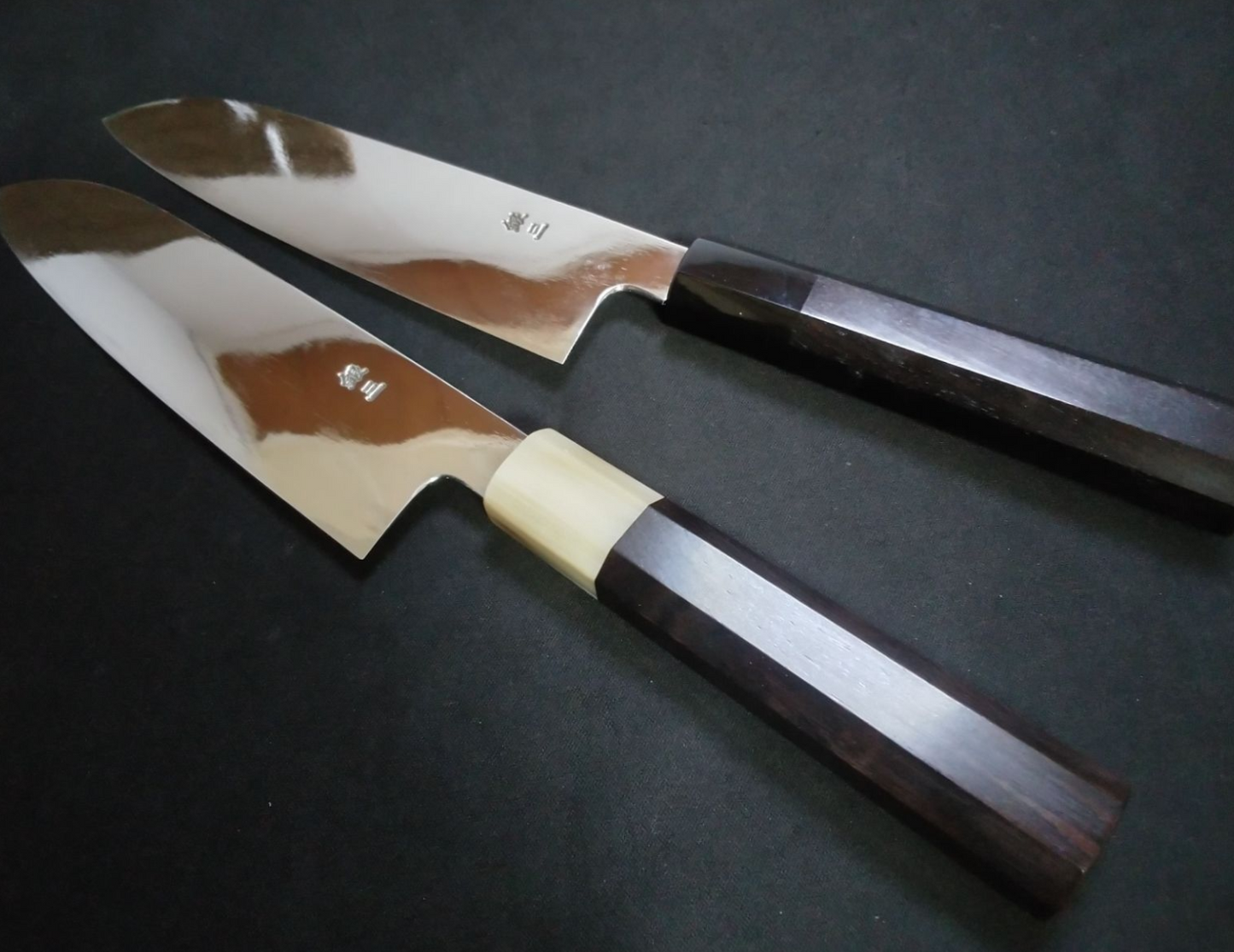Ginsan Santoku 180mm-Mirror Polished(both sides)