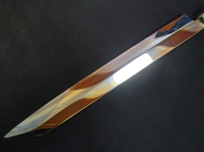 Ginsan Yanagiba(Kiritsuke) 270mm -Mirror Polished(both sides) -Colored pistol-grip handle