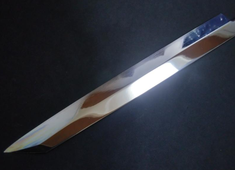 Acier Damas Ginsan Yanagiba (Kiritsuke) 270mm - Poli miroir (des deux côtés)