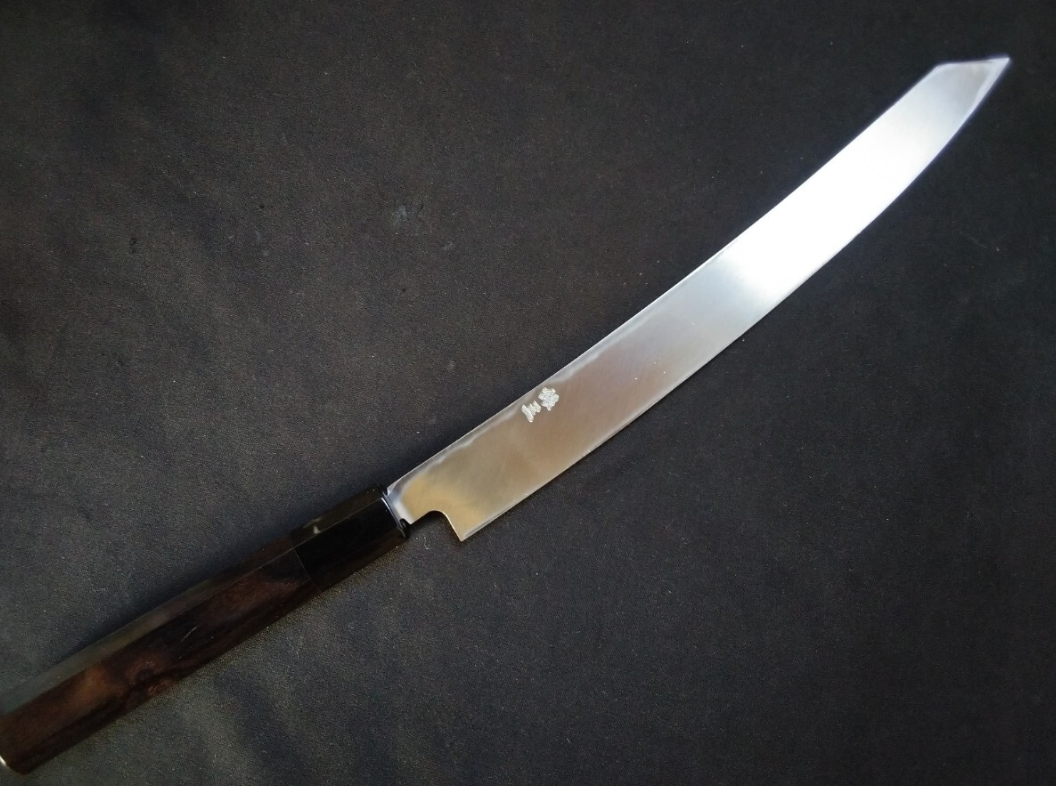 Ginsan Yanagiba (Kiritsuke) 270mm -Mirror Polished(one side) -Left handed