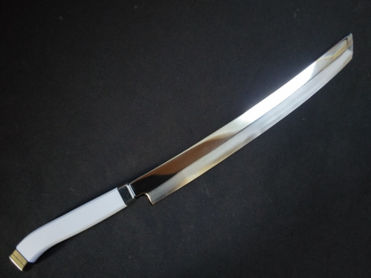 Ginsan Yanagiba(Kiritsuke) 300mm -Mirror Polished(one side) -Colored pistol-grip handle