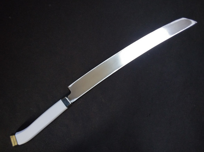 Ginsan Yanagiba(Kiritsuke) 300mm -Mirror Polished(one side) -Colored pistol-grip handle
