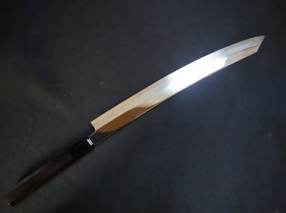 Ginsan Yanagiba (Kiritsuke) 330mm -Mirror Polished (one side) -Left handed