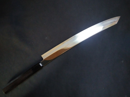 Ginsan Yanagiba (Kiritsuke) 330mm -Mirror Polished (one side) -Left handed