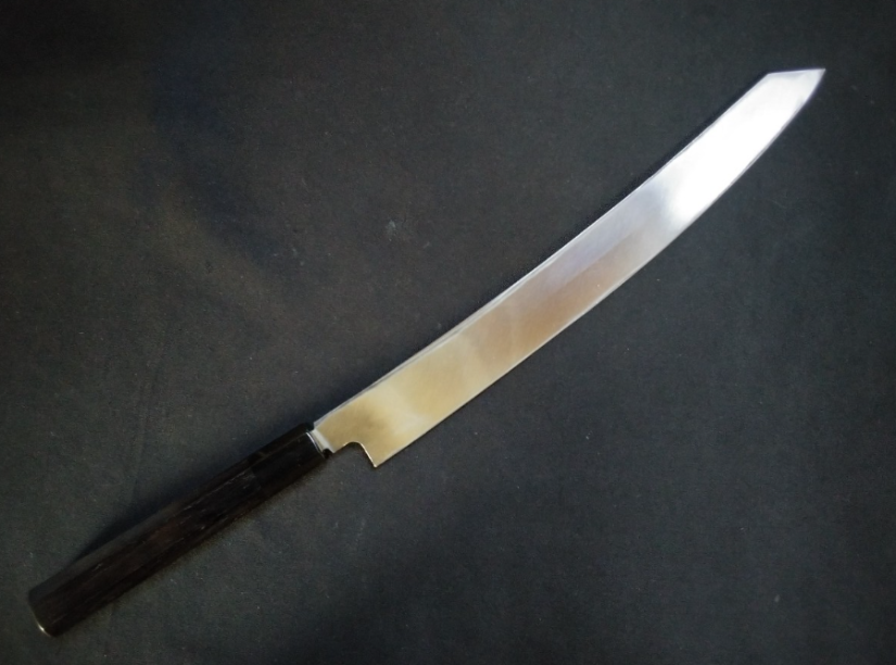 Ginsan Yanagiba (Kiritsuke) 330mm -Mirror Polished (one side) -Left handed