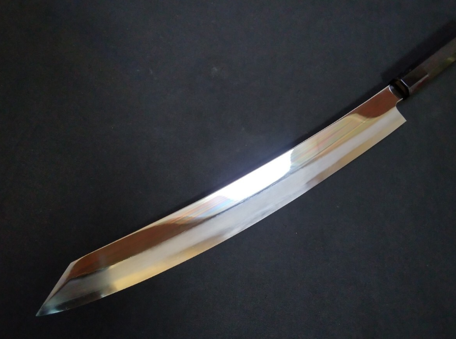 Ginsan Yanagiba (Kiritsuke) 330mm -Mirror Polished (one side) -Left handed