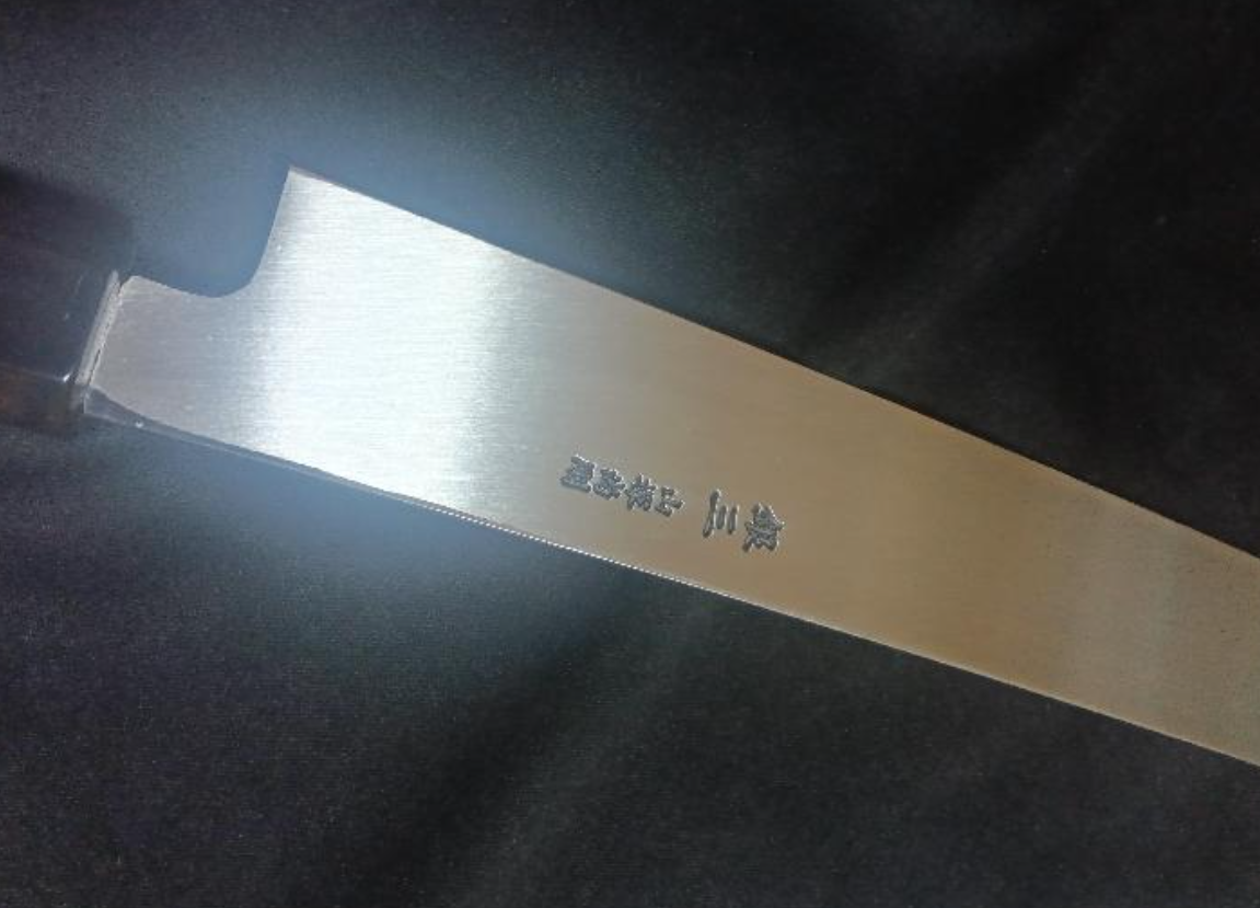 Ginsan Yanagiba (Sakimaru) 390mm - Hand-Engraved Dragon