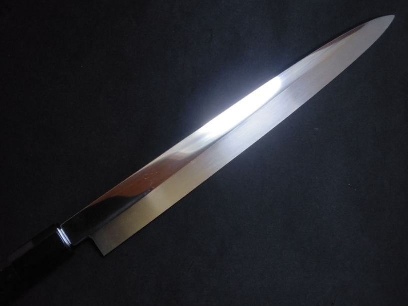 Ginsan (Honyaki) Yanagiba 300mm -Mirror Polished (one side)