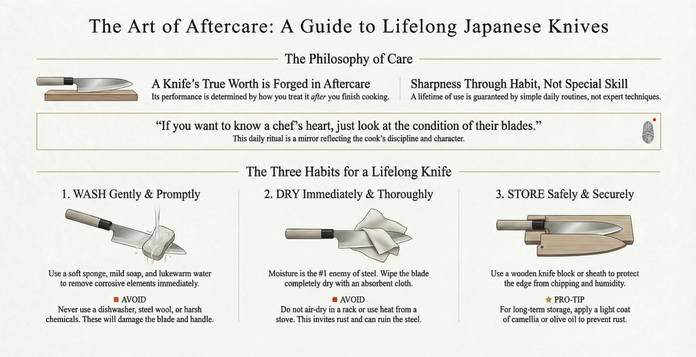The Quiet Rituals That Keep a Japanese Knife Alive for Life