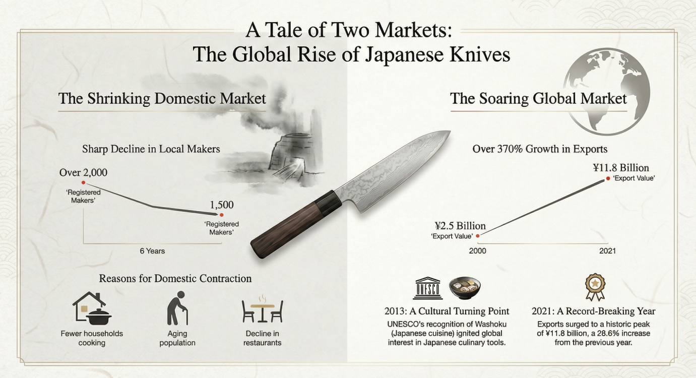 Two Markets, One Legacy: How Japanese Knives Are Thriving Globally