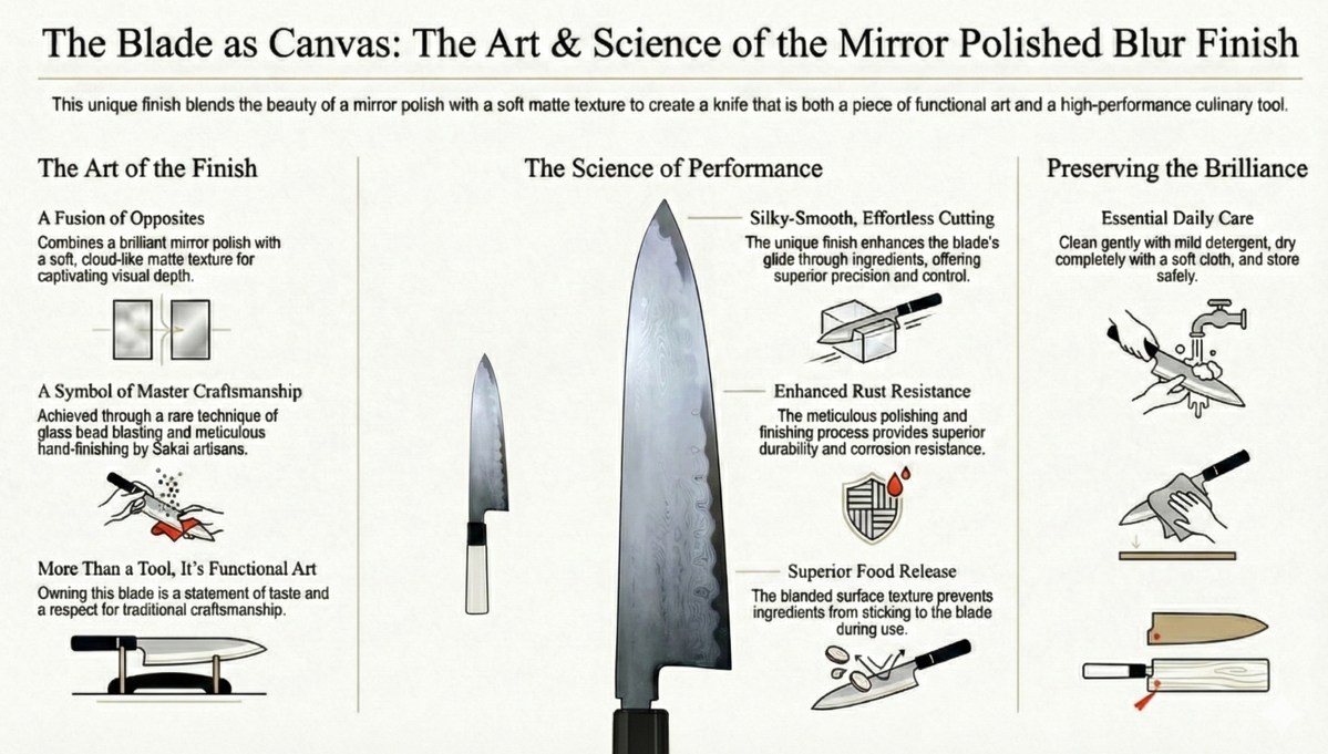 Mirror Polished Blur Finish