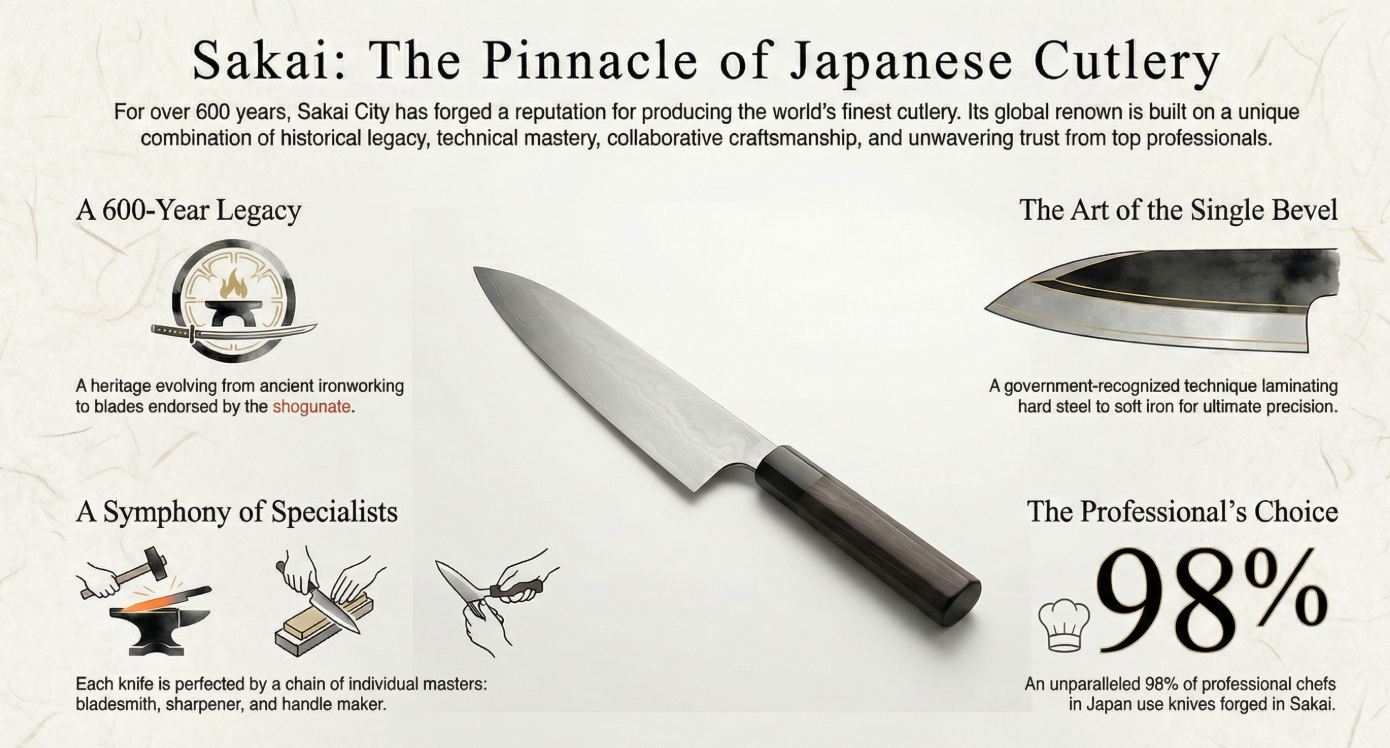 Sakai Knives Six Centuries of Precision, Trusted by Professionals