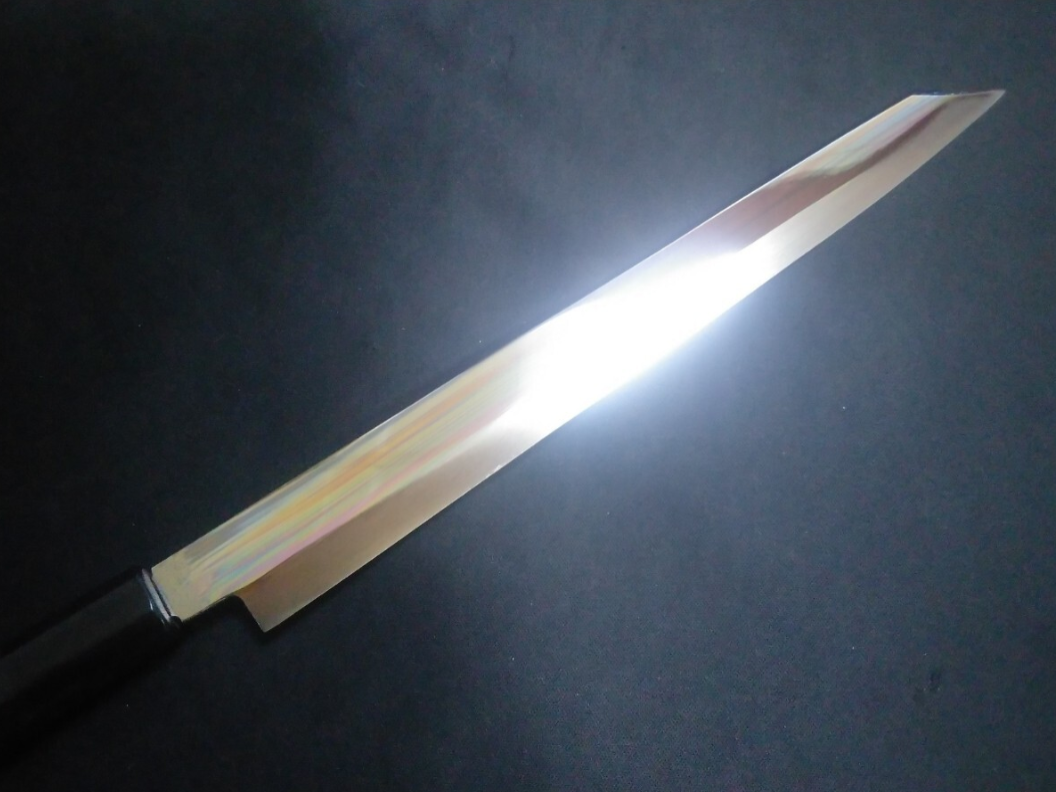 Super Steel (Honyaki)  Fuguhiki  270mm-Mirror Polished (one side)