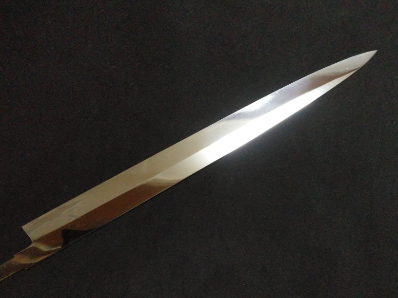 Super Steel (Honyaki) Fuguhiki 300mm-Mirror Polished(both side) -Left-handed