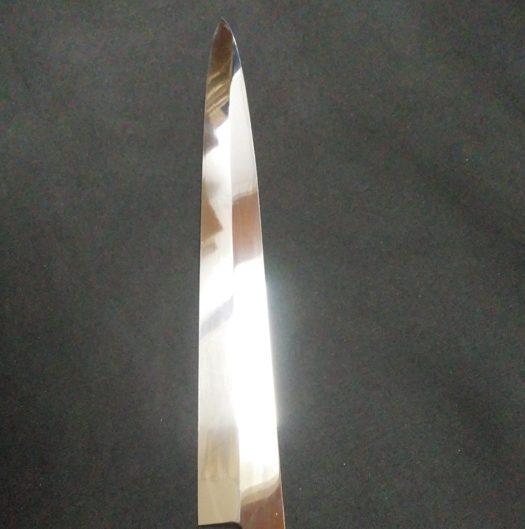 Super Steel (Honyaki) Fuguhiki 300mm-Mirror Polished(both side) -Left-handed