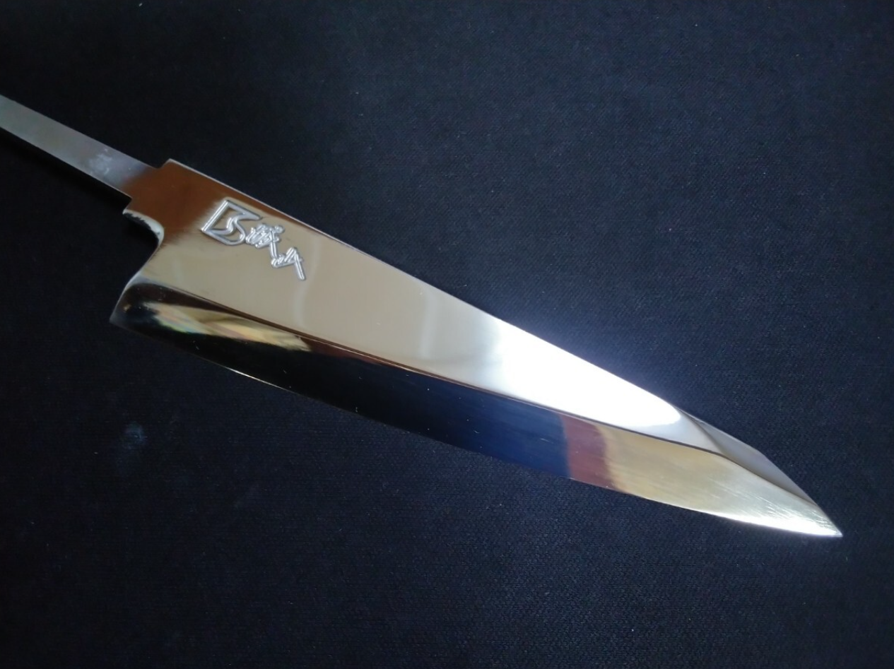 Super Steel (Honyaki) Garasaki  120mm-Mirror Polished(one side)
