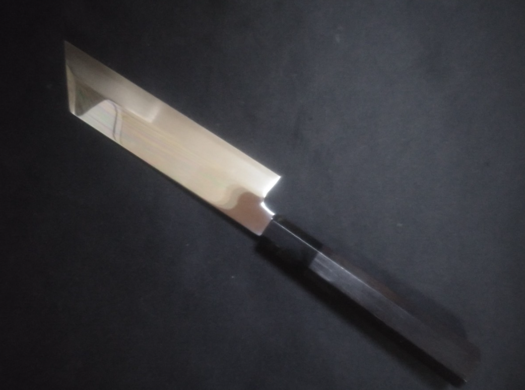 Super Steel (Honyaki) Mukimono 180mm-Mirror Polished (both sides)